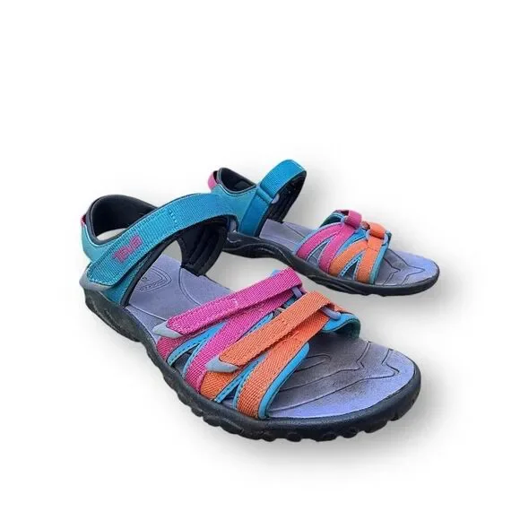 Teva Kids' Adventure Sandals Size 1 Multicolor Water-Friendly Sport Sandal - Picture 2 of 10
